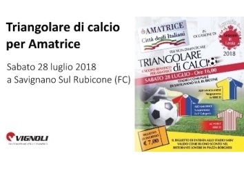 Triangolare Calcio per Amatrice - Sabato 28 Luglio | Savignano Sul Rubicone (FC)