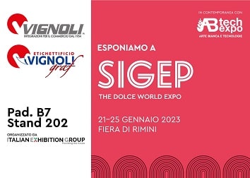 SIGEP AB Tech Expo 2023 - VIGNOLI | 21 - 25 gennaio | Fiera di Rimini | Pad. B7 - Stand 202